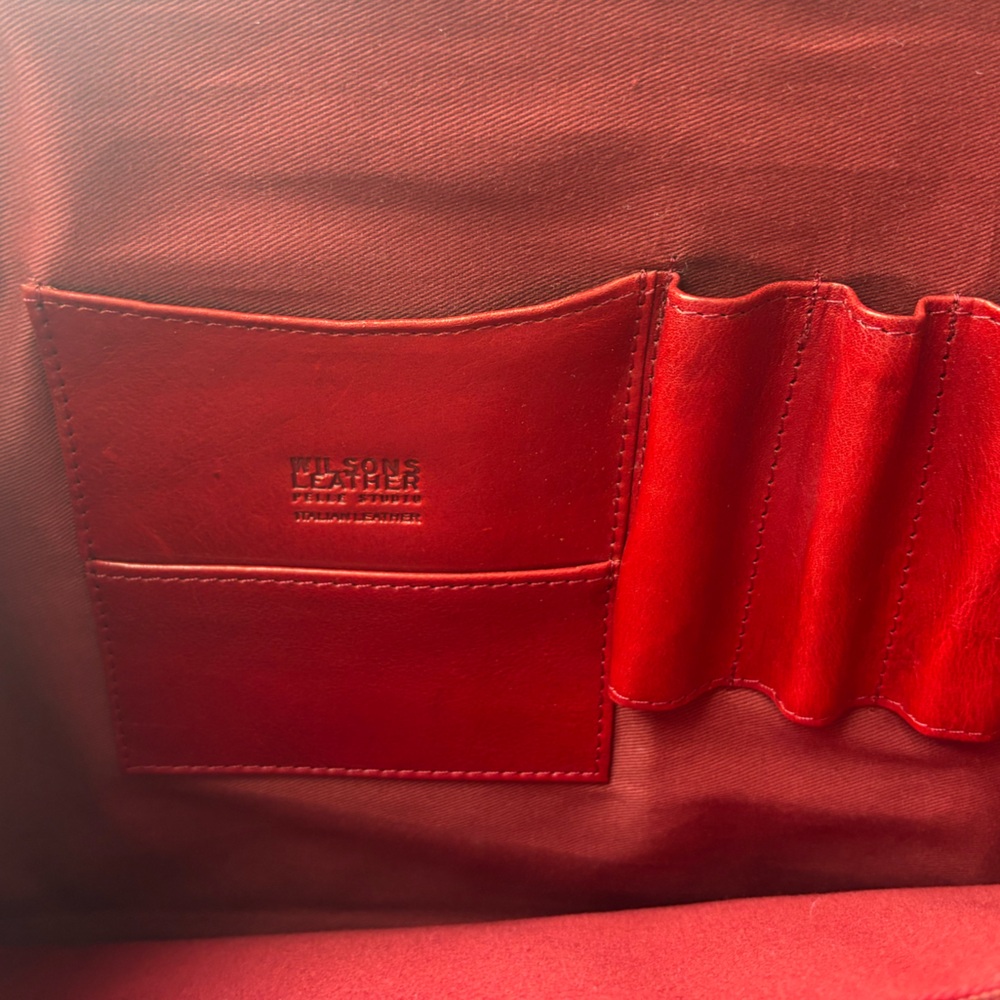 WILSONS RED LEATHER Brief Case/Business - Picture 4 of 6